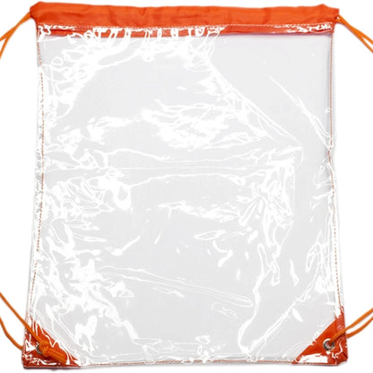 Clear Cinch Up Bag Plastic Drawstring Backpacks (14" x 17")