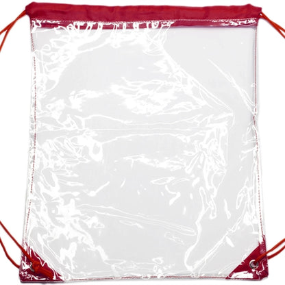 Clear Cinch Up Bag Plastic Drawstring Backpacks (14" x 17")