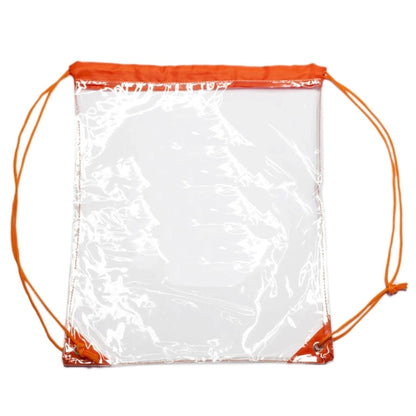 Clear Cinch Up Bag Plastic Drawstring Backpacks (14" x 17")