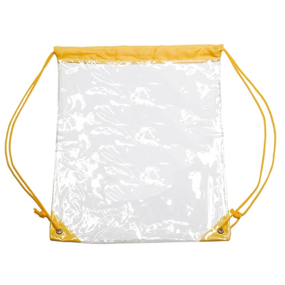 Clear Cinch Up Bag Plastic Drawstring Backpacks (14" x 17")