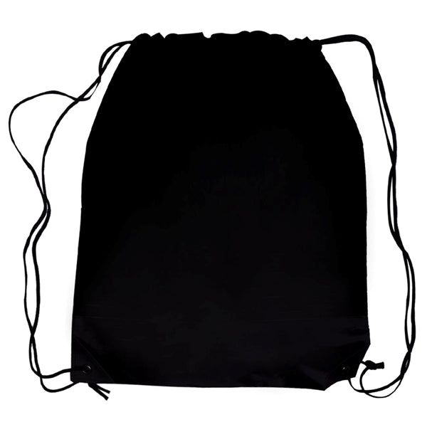 Tri Color Front Pocket Drawstring Backpacks w/ Custom logo