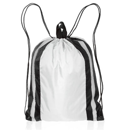 Two Color Reflector Strips Drawstring Backpacks (15.75"x20")