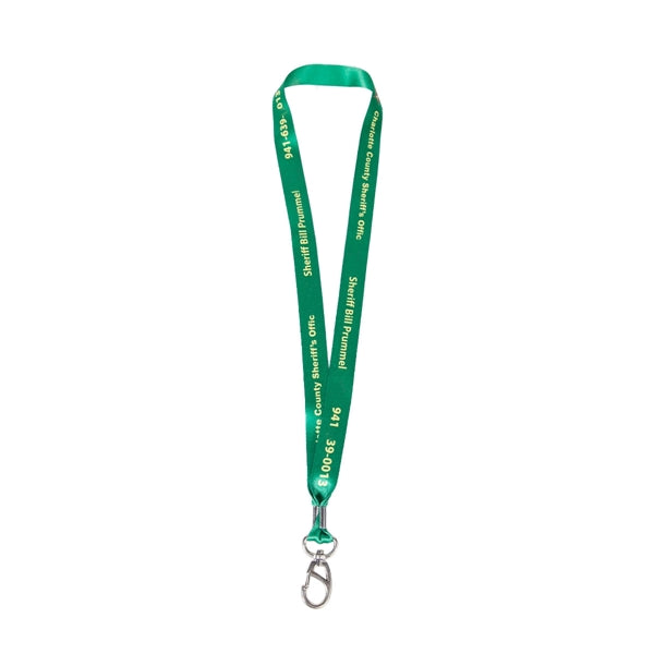 Custom 3/4" Lanyard w/ Thumb Hook & Metal Crimp