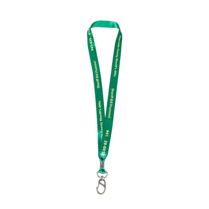 Custom 3/4" Lanyard w/ Thumb Hook & Metal Crimp
