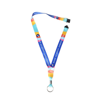 Custom 3/4" Lanyard w/ Metal Split Ring & Safety Breakaway