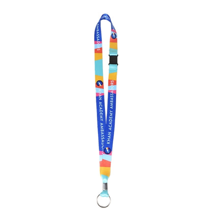 Custom 3/4" Lanyard w/ Metal Split Ring & Safety Breakaway