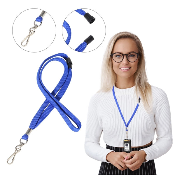 Custom 3/8" Tubular Lanyard w/ Buckle Release & Swivel J Hoo