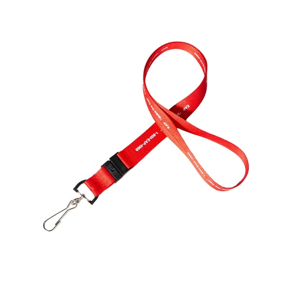 Custom 3/4" Lanyard w/ Swivel J Hook & Buckle Release