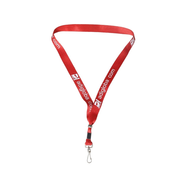 Custom 3/4" Lanyard w/ Swivel J Hook & Adjustable Clip