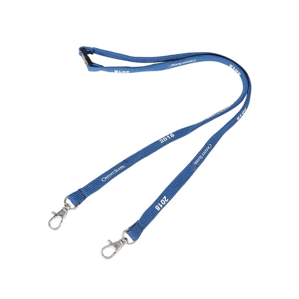 Custom 3/8" Double Ended Tubular Lanyard w/ Lobster Claw & S