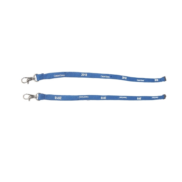 Custom 3/8" Double Ended Tubular Lanyard w/ Lobster Claw & S