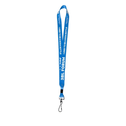 Custom 3/4" Lanyard w/ Swivel J Hook & Metal Crimp
