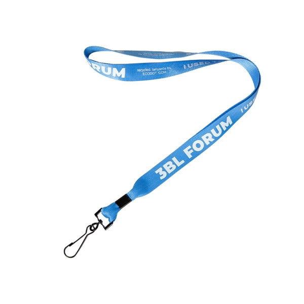 Custom 3/4" Lanyard w/ Swivel J Hook & Metal Crimp