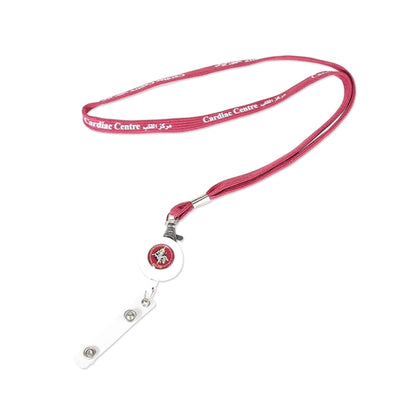 Custom 3/8" Tubular Lanyard w/ Lobster Claw & Retractable Ba