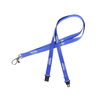 Custom 3/8" Tubular Lanyard w/ Lobster Claw & Buckle Release
