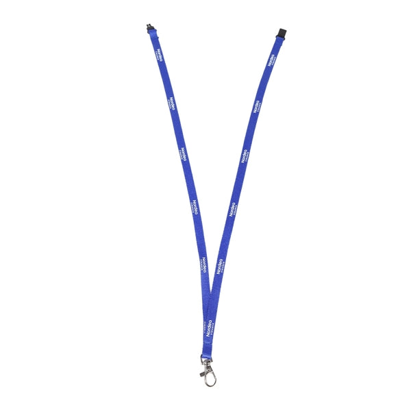 Custom 3/8" Tubular Lanyard w/ Lobster Claw & Buckle Release