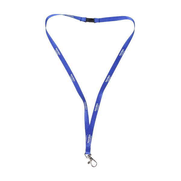 Custom 3/8" Tubular Lanyard w/ Lobster Claw & Buckle Release
