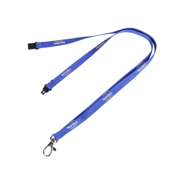 Custom 3/8" Tubular Lanyard w/ Lobster Claw & Buckle Release