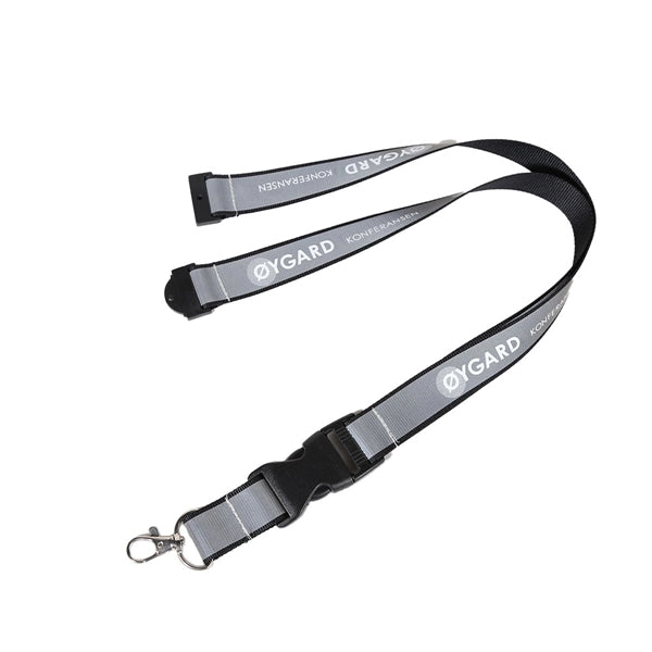Custom 1" Polyester Lanyard w/ Bottle Opener & Oval Snap Hoo