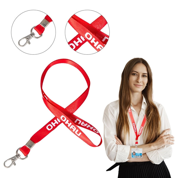 Custom 1/2" Lanyard w/ Lobster Claw & Metal Crimp