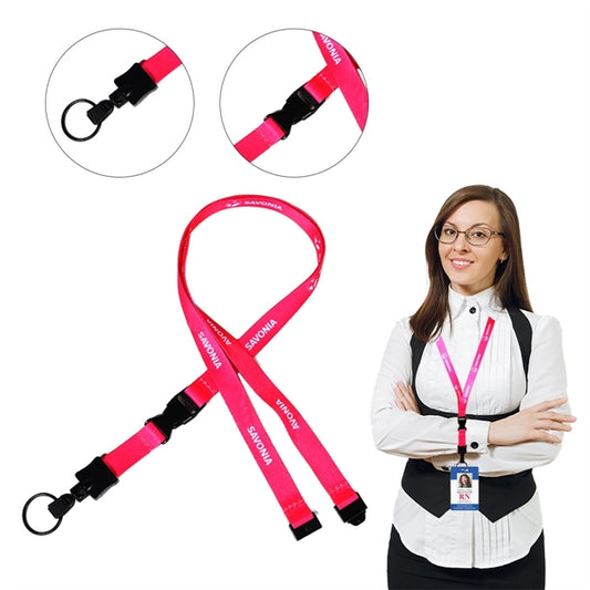 Custom 1/2" Lanyard w/ Buckle Release & Plastic Clamshell