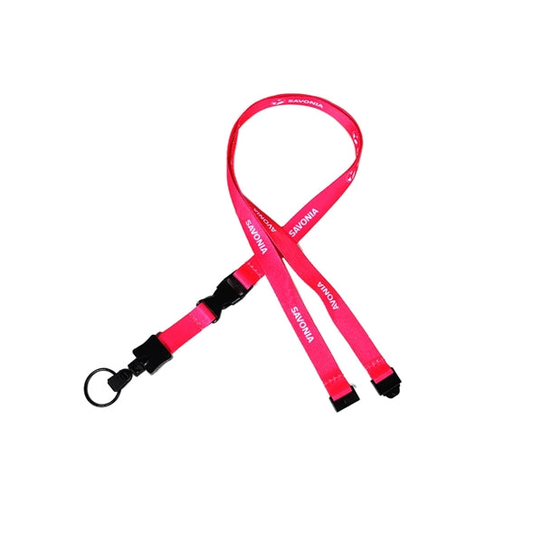 Custom 1/2" Lanyard w/ Buckle Release & Plastic Clamshell