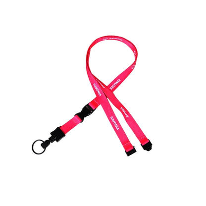 Custom 1/2" Lanyard w/ Buckle Release & Plastic Clamshell