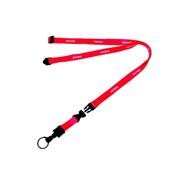 Custom 1/2" Lanyard w/ Buckle Release & Plastic Clamshell