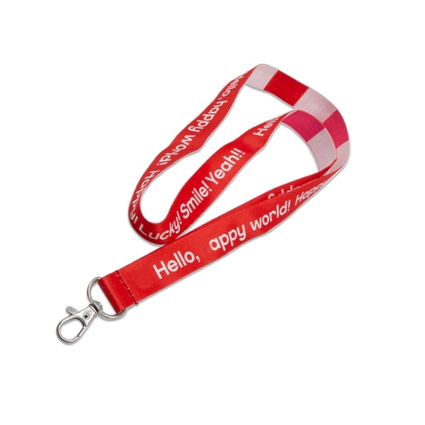 Custom 3/4" Polyester Lanyard w/ Lobster Claw