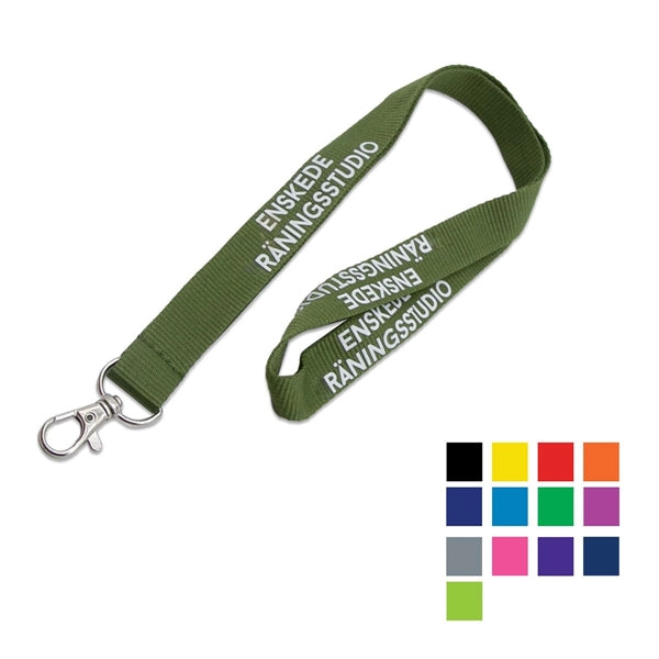 Custom 3/4" Polyester Lanyard w/ Lobster Claw