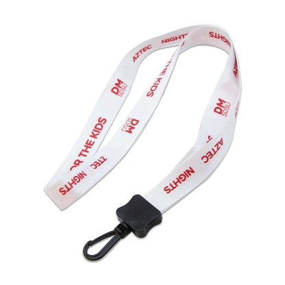 3/4" Smooth Polyester Lanyard w/ Plastic Clamshell & Swivel