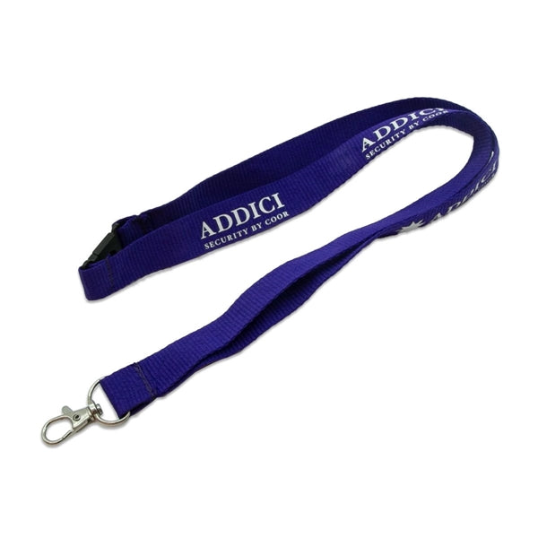 Custom 3/4" Polyester Lanyard w/ Lobster Claw & Safety Break