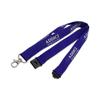 Custom 3/4" Polyester Lanyard w/ Lobster Claw & Safety Break