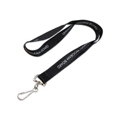 Custom 3/4" Polyester Lanyard w/ Metal Swivel J Hook