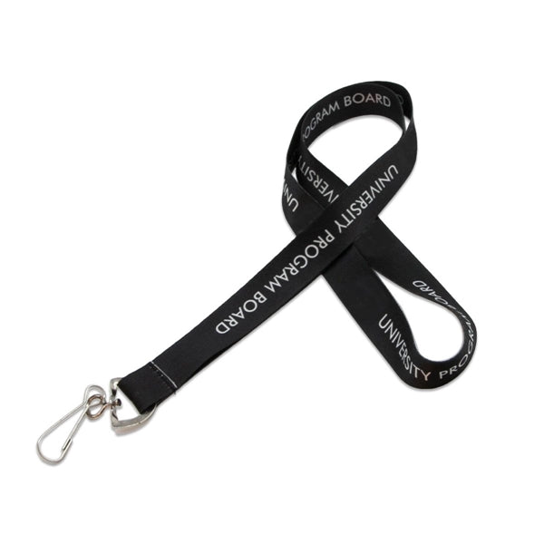 Custom 3/4" Polyester Lanyard w/ Metal Swivel J Hook