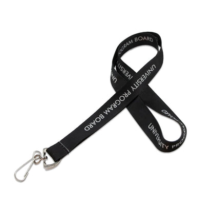 Custom 3/4" Polyester Lanyard w/ Metal Swivel J Hook