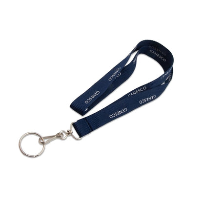 Custom 3/4" Polyester Lanyard w/ Metal Swivel J Hook & O Rin