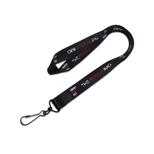 Custom 3/4" Polyester Lanyard w/ Metal Swivel J Hook