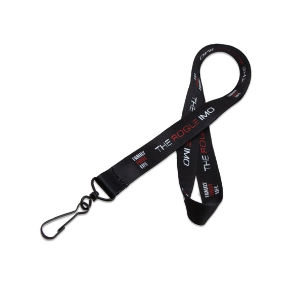 Custom 3/4" Polyester Lanyard w/ Metal Swivel J Hook