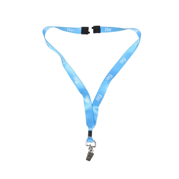 Custom 3/4" Lanyard w/ Badge Clip & Safety Breakaway