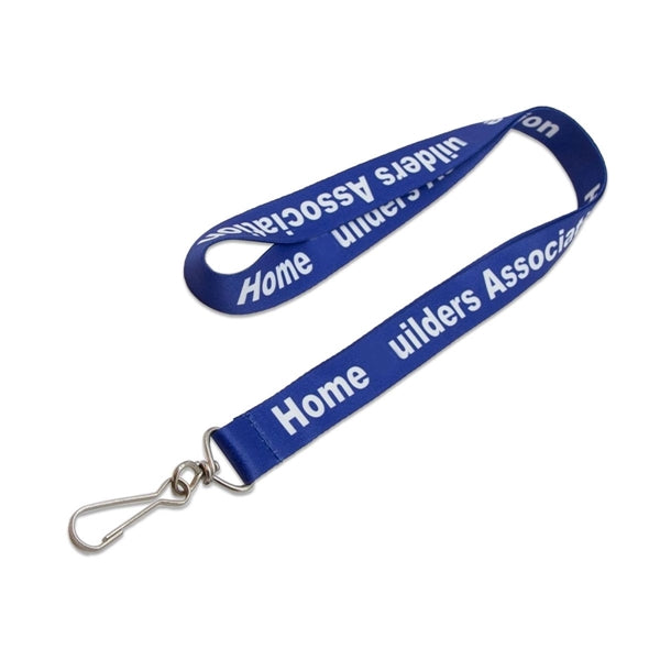 Custom 3/4" Polyester Lanyard w/ Metal Swivel J Hook