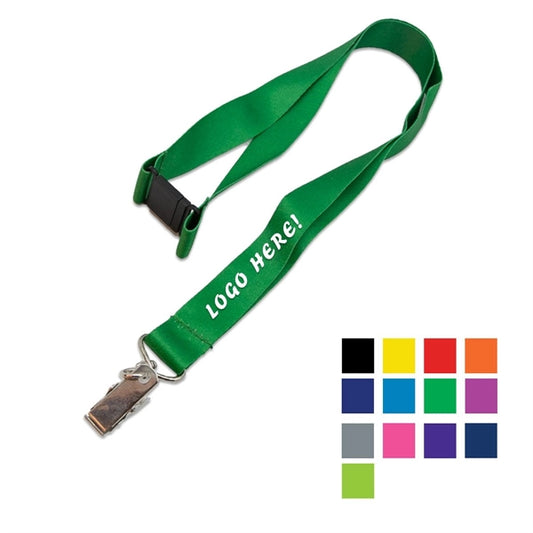 3/4" Dye Sublimated Polyester Lanyard w/ Swivel Bulldog Clip