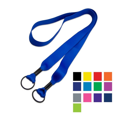 Custom Double Ended Lanyard w/ Metal Split Ring & Crim
