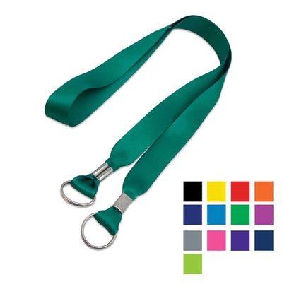 Custom Double Ended Lanyard w/ Metal Split Ring & Crimp