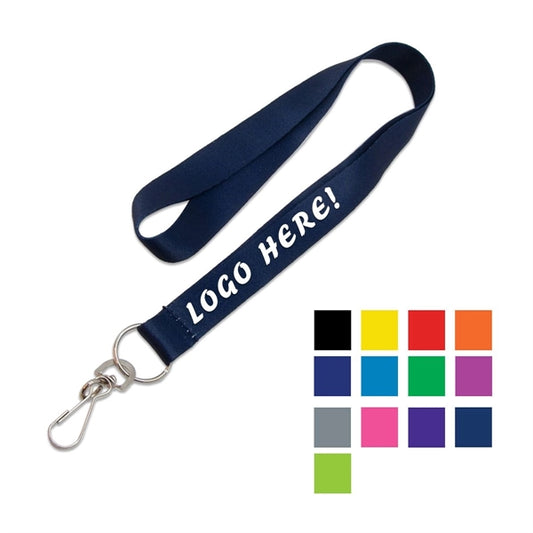 Custom Lanyard w/ Metal Split Ring & Swivel J Hook
