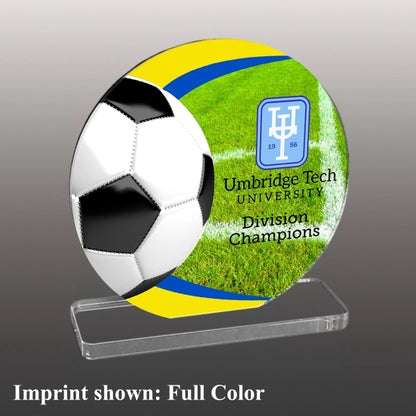 Soccer Themed Acrylic Award - Full Color
