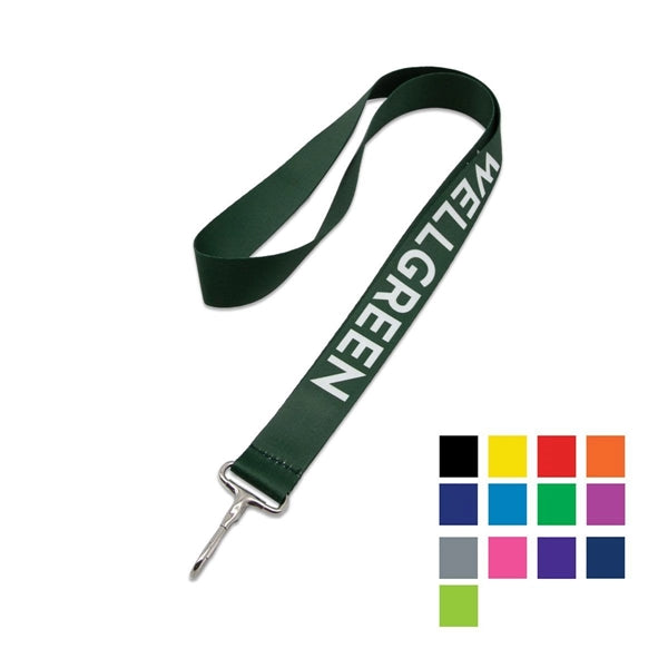 Custom 1" Polyester Lanyard w/ No Swivel J Hook