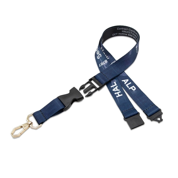 Custom 1" Polyester Lanyard w/ Lobster Claw & Buckle Release