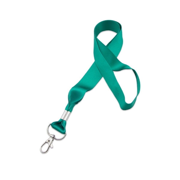 Custom 1" Polyester Lanyard w/ Lobster Claw & Metal Crimp