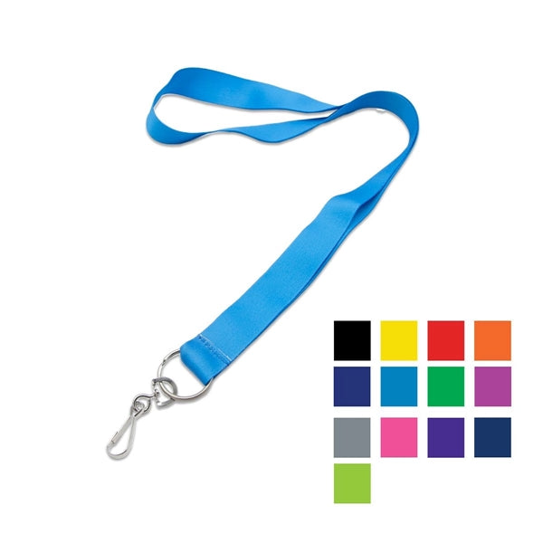 Custom 1" Lanyard w/ Metal Split Ring & Swivel J Hook